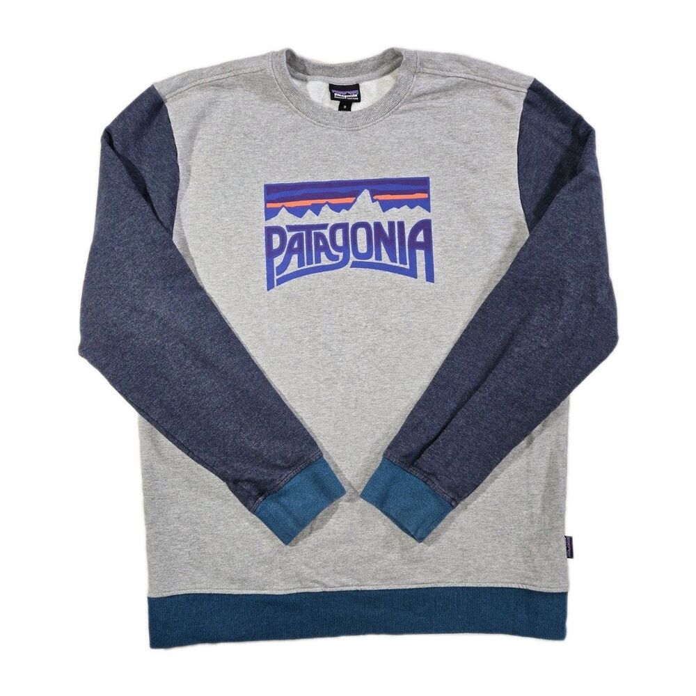 Mens Patagonia Fitz Roy Frostbite Midweight Crewneck sweatshirt Medium Gray